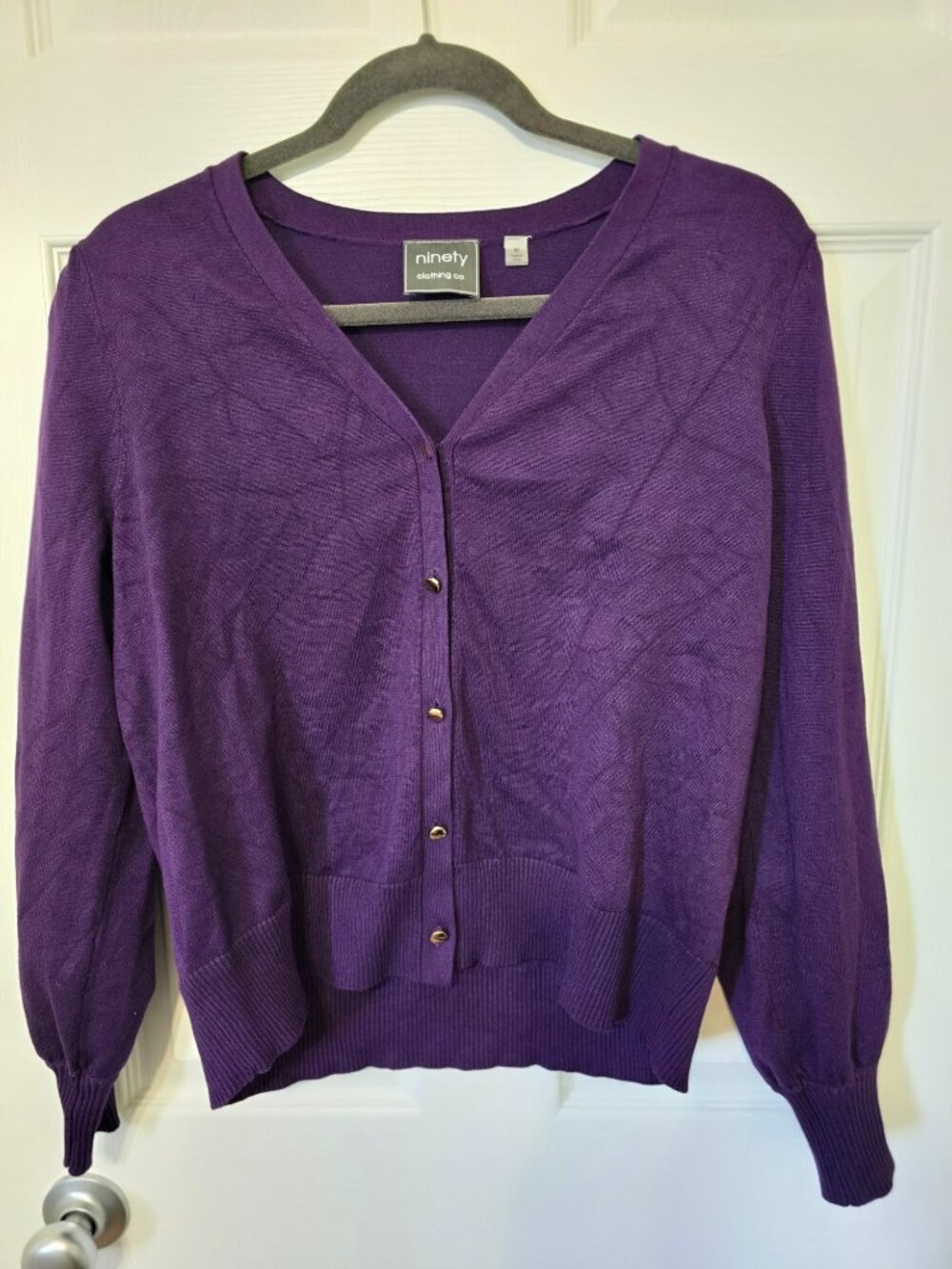 Ninety Clothing Company Purple Cardigan – Size Medium (